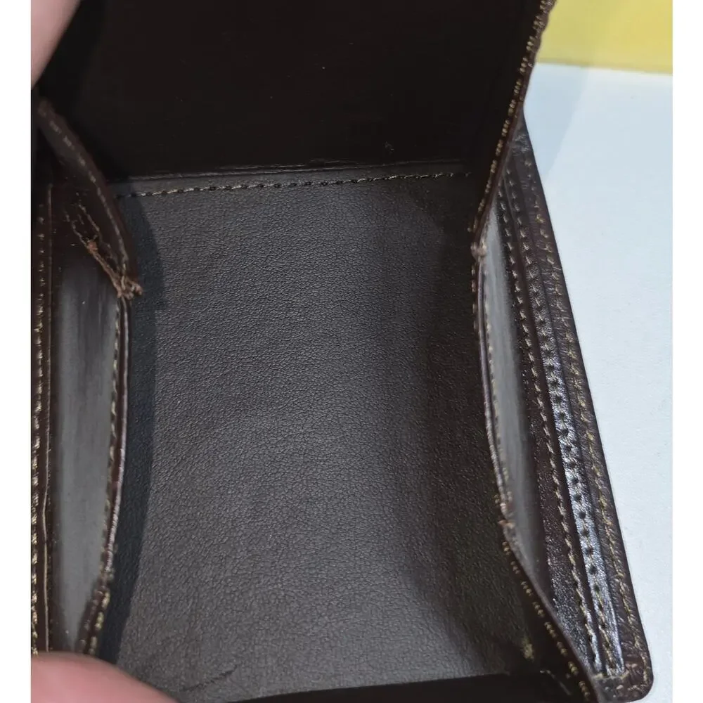 Comme Ca Ism Men's Vintage Brown Leather Wallet, New With Box